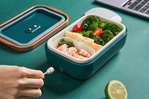 heated electric collapsible lunch box|self heated electric lunch box.